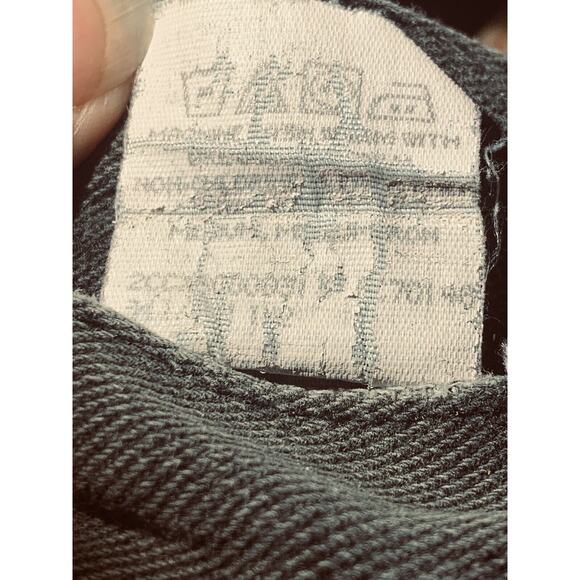 14M Lee Womens Original Jeans Black Mom Fit Denim Casual 5 Pockets Distressed - Picture 12 of 12